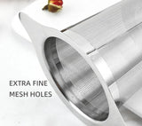 Tea Infuser Basket with Dual Handle Fine Mesh Stainless Steel Cup Loose Leaf Tea Funnel Strainer Tearoom Supplies