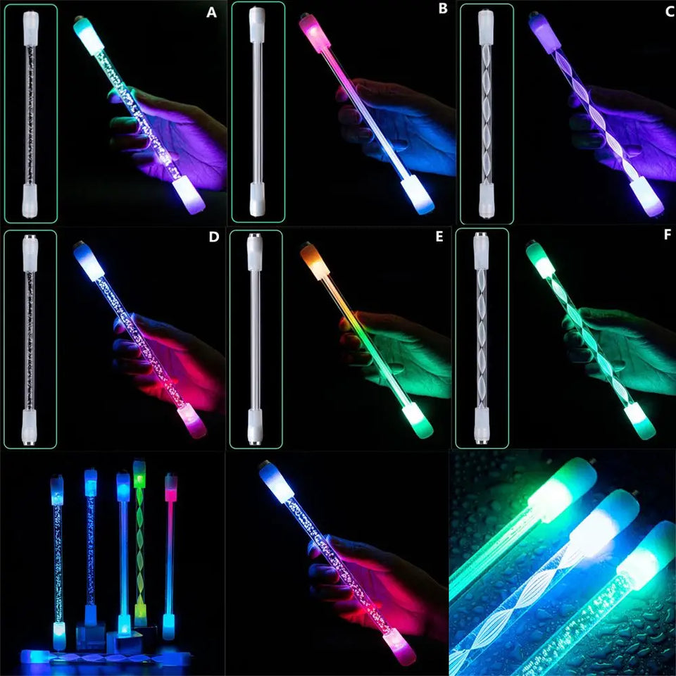 Creative Antistress LED Flash Anti-slip Stress Reliever Writing Tools Spinning Pen Spinner Toy