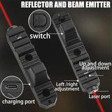 Red Laser (Class IIIA Laser Output is 5mW), 1 Mile Range with Strobe Function Type-C Rechargeable Compatible with M-Lok Rail Du