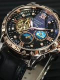 High-End Luxury Automatic Mechanical Men's Watch with Starry Sky Luminous Dial, Elegant Tourbillon Movement, Perfect for Business or Casual Wear, Ideal Christmas or Birthday Gift, Holiday Gift Watch, the Best Gift for Him, No