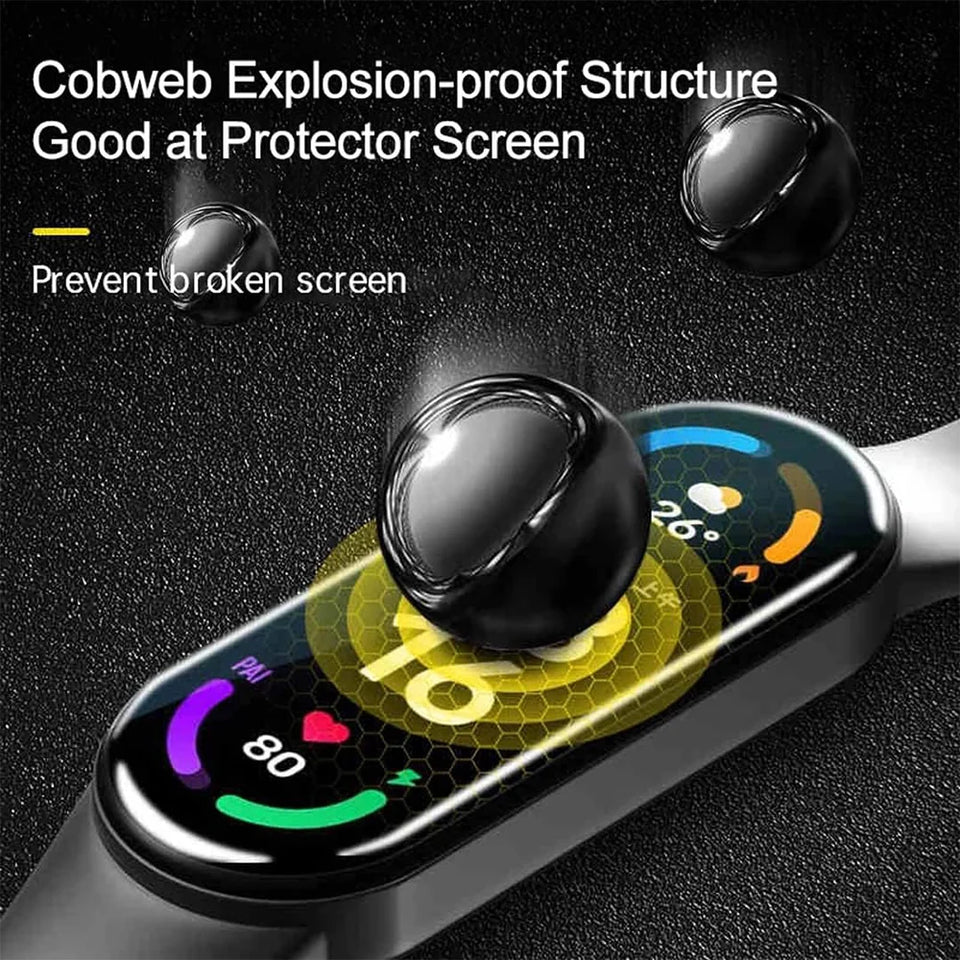 3Pcs 9D Protective Film For Xiaomi Mi Band 10 9 Full Cover Screen Protector on Mi Band 8 Miband 7 6 5 4 Mi Band Films Not Glass