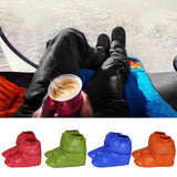1 Pair Practical Warm Foot Covers Lightweight Shoe Covers Anti-scratch Windproof Winter Warm Down Footwear