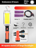 COB Floodlight Rechargeable Lamp Led Work Light Use 2*18650 Battery Led Portable Magnetic Light Hook Clip Waterproof