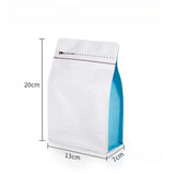 StoBag 50pcs 250g Coffee Beans Packaging Bag with Valve Aluminum Foil Heat Sealing for Powder Tea Nuts Storage Reusable Pouch