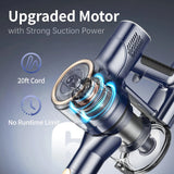 INSE I8 Corded Vacuum Cleaner Free-Stand Stick Vacuum 25KPa 600W Powerful 6 in1 Lightweight Handheld Cleaner for Carpet Pet Hair