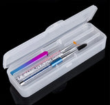 1Pc Rectangle Double-layer Nail Art Tool Empty Storage Box Tweezers Clippers Nail Brush Files Portable Plastic Container 22cm