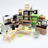Funny DIY Gift 1:12 Miniature Dollhouse Coffee Maker Plastic Funny Coffee Machine Model Kitchen Electrical Appliances Girls