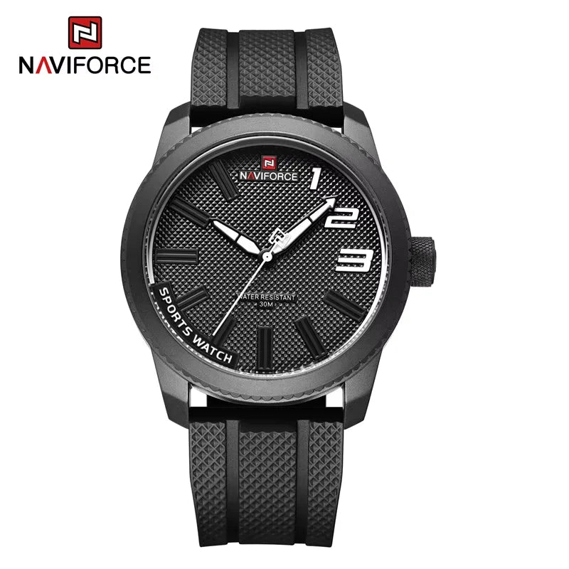 NAVIFORCE New Style Popular Silicone Strap Male Quartz Watches Fashion Casual Waterproof Wristwatches for Men Relogio Masculino