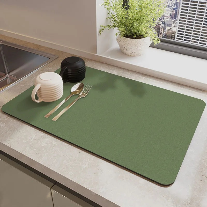 Coffee Mat Countertops Waterproof Mat Countertop Accessories Fit Under Maker Espresso Machine Pad Absorbent Hide Stain Rubber