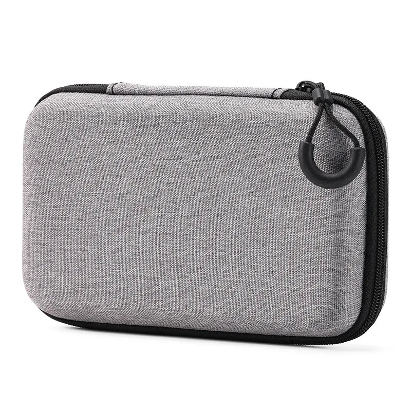 Mini Grey Digital Storage Bag Hard EVA Case Portable Electronics Organizer for USB Cable Charger U Stick Travel Accessories