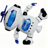 Intelligent dancing robot toy with 360 ° rotation and light effect electric toy, fun interactive game for children aged 14 and a