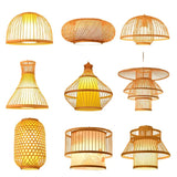 Bamboo Artwork Chandelier Lantern Tea Room Restaurant Restaurant Hot Pot Restaurant Japanese Style Retro Zen