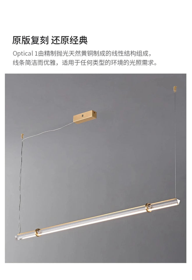 Italian minimalist designer bar restaurant chandelier Nordic minimalist modern all copper restaurant bar lighting