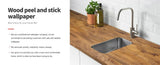 55cm Width Waterproof Vinyl Wood Grain Stickers Self Adhesive Wallpaper for Wardrobe Cupboard Table Closet Bedroom Home Decor