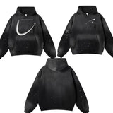 2026 Autumn Winter Men's New Pullover Hoodie Y2K Printed Retro Jacket Uniform Casual Fashion Loose Sweatshirt for Men and Women