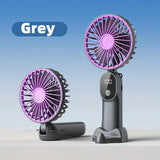 XIAOTREE Mini Portable USB Fan with 6 Speeds and Digital Display Foldable 3-in-1 Handheld Neck and Desktop Fan for Trave Outdoor