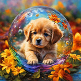 Huacan New Arrivals Diamond Painting Animal Dog Diy Full 5d Mosaic Flower Rhinestone Pictures at Home Decor Craft Kit