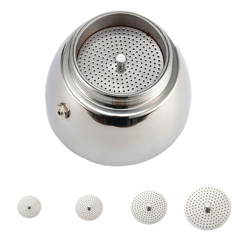 Stainless Steel Moka Pressed Powder Reducing Filter Decrement For Espresso Coffee 4 Cup 6 Cups Coffee Accessories