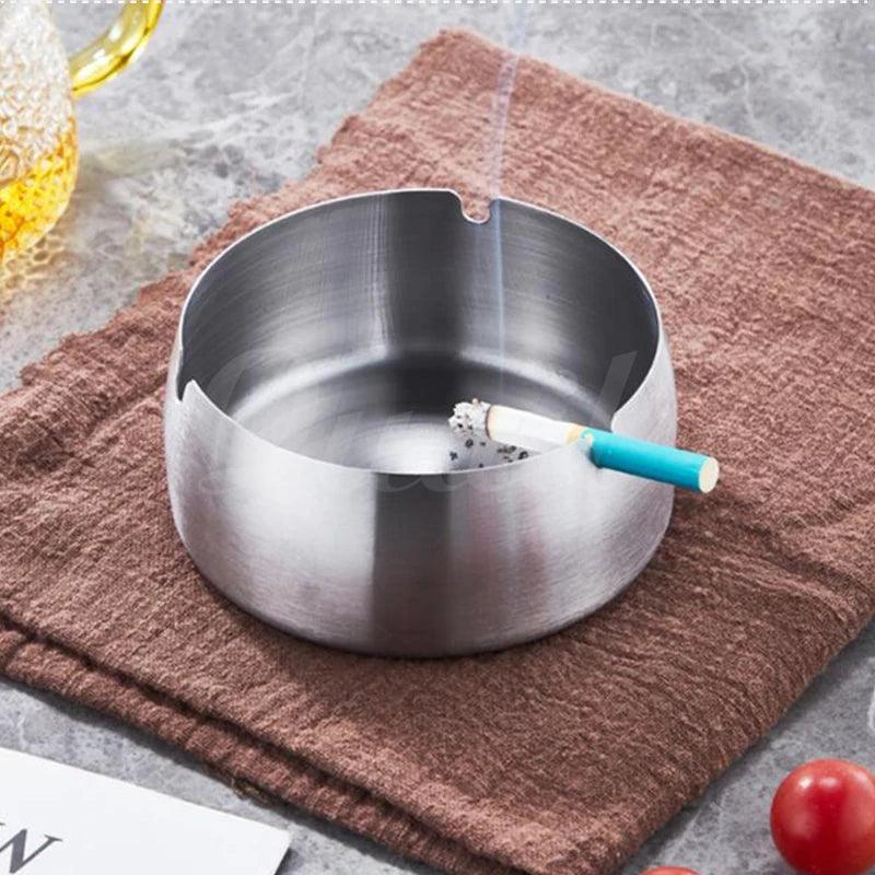 1pcs stainless steel restaurant ashtray, restaurant hotel hotel commercial gift ashtray, simple and personalized gold ashtray