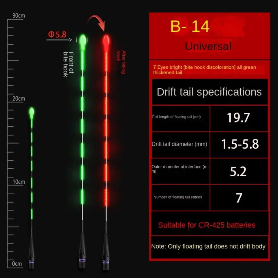 1Pcs Ultra Sensitive Electronic Float tail Electronic Floats Buoy Smart Float Top Gravity induction electronic tail drift