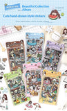 JIANWU Good Collection Book Series Vintage Life Character Landscape Material Collage PET Sticker Creative DIY Journal Stationery