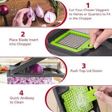 16-in-1 Professional Kitchen Slicer with Cleaver Blade, Multi-Function Food Chopper for Potatoes, Tomatoes, and Vegetables