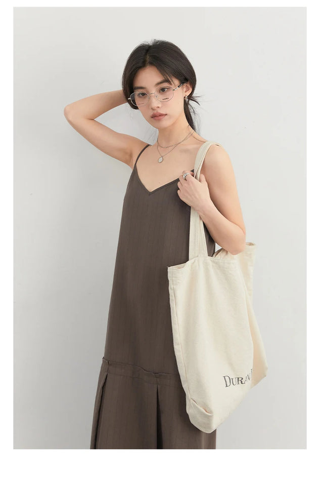 CHIC VEN Women Dress Sets Stripe Shirt Loose Casual Long Sleeve Sunscreen Blouses Camisole V-neck Dresses Spring Autumn 2025