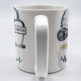3D Stethoscope & Heartbeat Pattern - Personalized Doctor Name Gift for Medical Professionals,hospital office coffee mug
