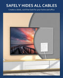 Awapow Recessed Outlet Box in Wall Cable Management Kit 15A 125V Hide TV Power Cables & Low Voltage Wires Behind the Wall White
