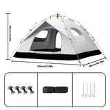 Small Silver Compact Auto-Tent - Quick 60-Second Setup Sunshade for 3-4 People, All-Weather & Portable