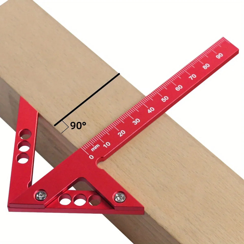 Woodworking Circle Center Scribe 45/90° Center Measuring Tool Line Gauges Aluminum Center Scribe Carpenter Ruler Measuring Tool