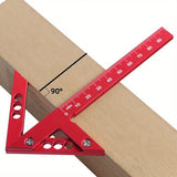 Woodworking Circle Center Scribe 45/90° Center Measuring Tool Line Gauges Aluminum Center Scribe Carpenter Ruler Measuring Tool