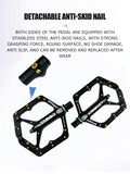 TANKE MTB Pedals Lightweight Aluminum Alloy Non-slip Bicycle Pedal (10 Non-Slip Pins/Side)with Grease&Bearing Bike pedal TP-50