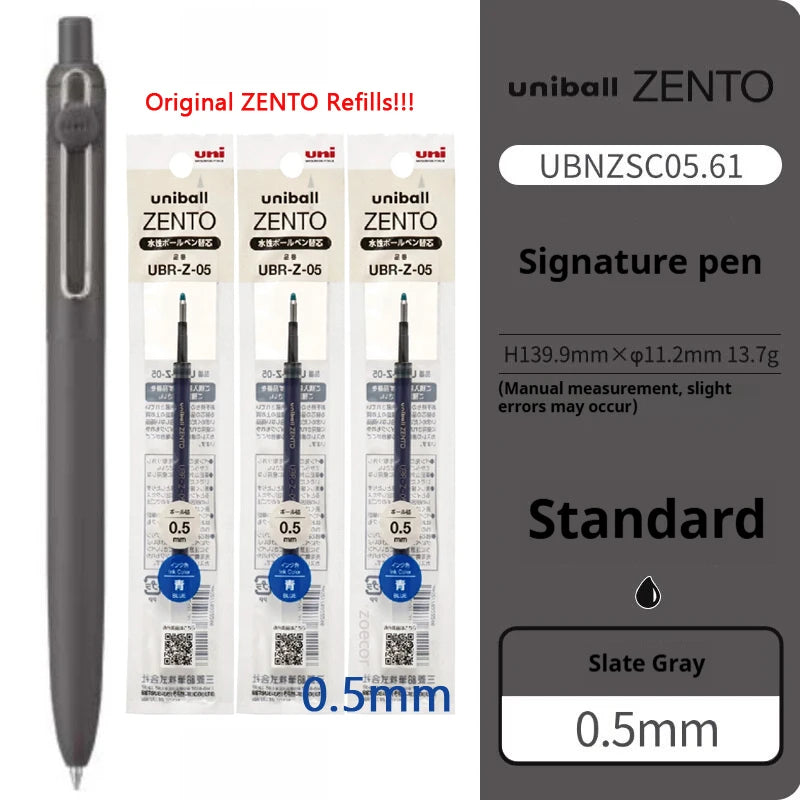 Uni-ball ZENTO Click Gel Pen,0.38/0.5/0.7mm Various Colors Water-based pen With Ergonomic Grip Smooth Writing for School&Office