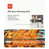 Commercial Rotisserie Chicken Grill, Rotary Roasting Machine for Restaurant