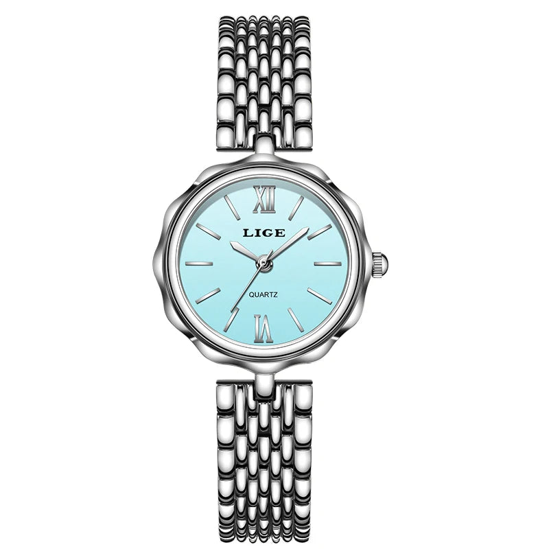 LIGE Elegant Creative Steel Quartz Women Watch Fashion Waterproof Watches For Women Original Brand Luxury Women's Bracelet Watch