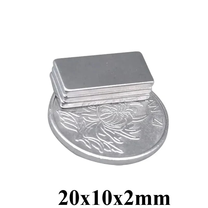 20x10x2mm  Block Rectangular Magnets  20x10x2 mm For Home Refrigerators, Offices DIY 20x10x2 mm