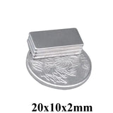 20x10x2mm  Block Rectangular Magnets  20x10x2 mm For Home Refrigerators, Offices DIY 20x10x2 mm