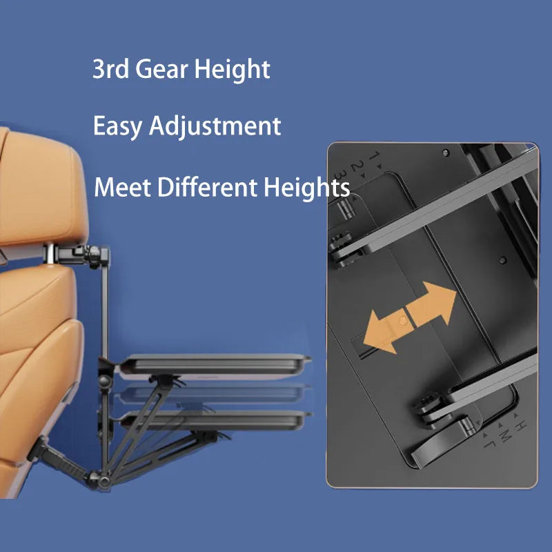 Car Seat Stand Travel Table Multi Function Adjustable Car Desk Tray Table Foldable Steering Wheel Portable Laptop Stand Table