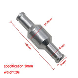 6/58/9/10/12mm Aluminium Alloy One Way Check Valve Fuel Non Return Check Valve Petrol Diesel For Car Automobile Oil Water Pumps