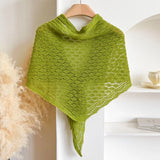 Korean Hollow Out Knitted Shawl Summer Air Conditioning Fake Collar Neck Guard Knit Thin Knotted Cape Shoulder Scarf For Women