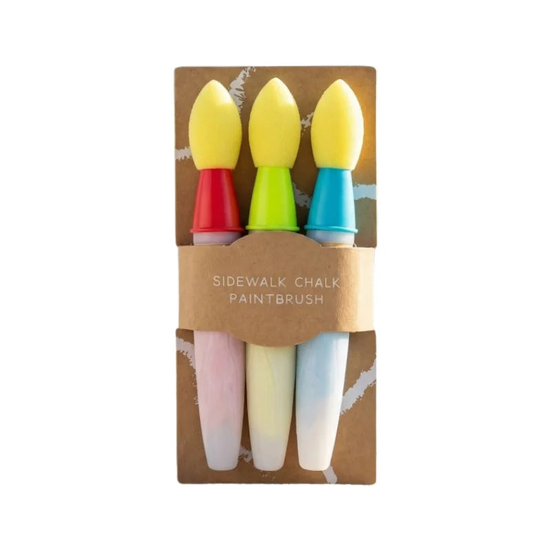 3Pcs Soft Sponge Paint Brushes, Round Applicators for Acrylic Watercolor Oil, DIY Art Supplies for Beginners