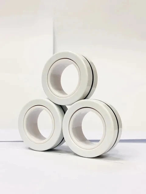 3Pcs Magnetic Rings Fidget Toy Set Adult Fidget Magnets Spinner Rings Fidget Pack Great Gift for Adults Teens Kids
