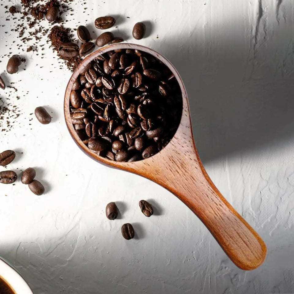 Wooden Coffee Scoop 42ml Measuring Spoon Multipurpose Kitchen Tool Utensil For Sugar Tea Flour Bean Protein Powder Cafe Supplies