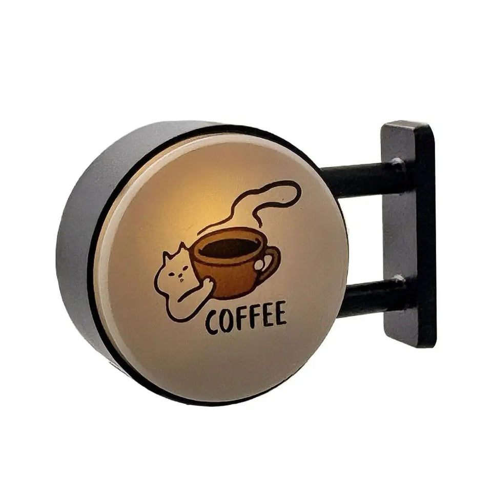 Coffee Corner Creative Atmosphere Light Sign Creative Magnetic Fridge Stickers Convenience Store Coffee Shop Glowing Decoration