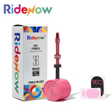 RideNow Metal Nozzle Tpu Inner Tube Removable Valve Cores External Thread Tube 700Cx18-32C/32-47C Road Bike &Gravel Presta Valve