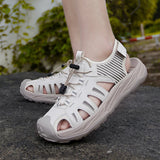 Summer Men's Sandals Beach Shoes Handmade Breathable Design Wading Casual Beach Shoes Lightweight Soft Bottom Outdoor Sandals