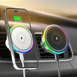 Magnetic Wireless Charger Car 360 Rotation Air Vent Phone Holder Stand Fast Charging Mount For iPhone 17 16 15 14 13 12 Pro Max