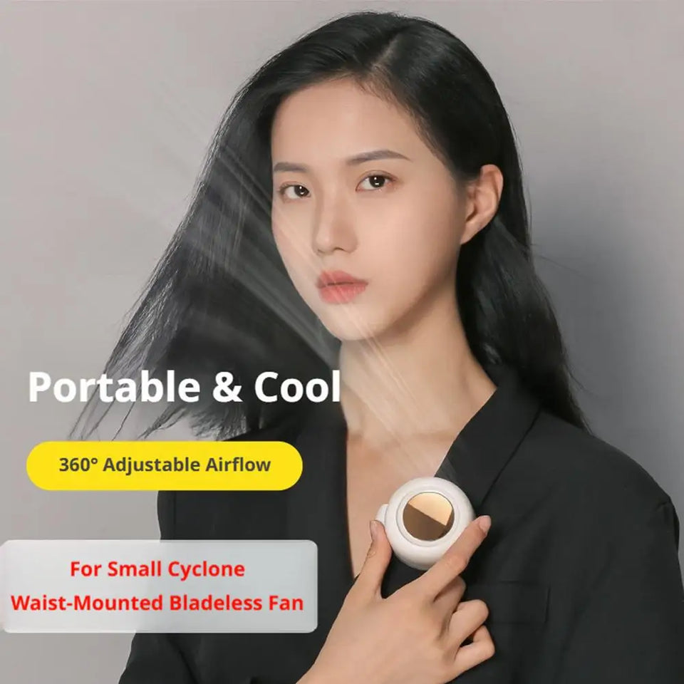 360° Adjustable Airflow Portable Neck Fan Soft Breeze Quiet Personal Cooling Fan for Outdoor & Office Travel Mini Fan