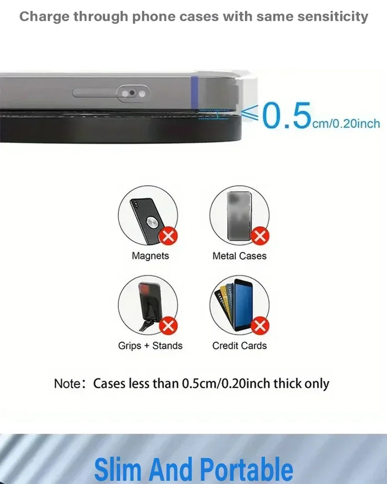 Fast Wireless Charger Pad Stand for iPhone 16 15 14 Samsung Xiaomi Earphone Phone Chargers Induction Wireless Charging Station